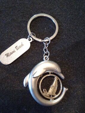 Vintage Dolphin/ Sailboat Keychain